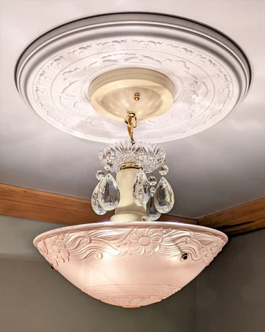 730A Vintage Antique Art Deco Glass Shade Ceiling Light Fixture lamp Chandelier Cover