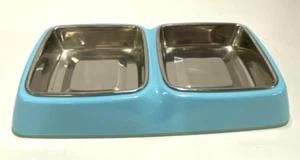 MARTHA STEWART PETS DOUBLE FEEDING DISH ~ CAT, PUPPY OR SMALL DOG - Picture 1 of 4