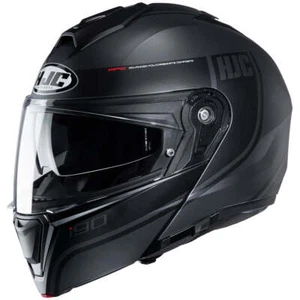 HJC i90 Davan Modular Motorcycle Helmet - Black/Grey - Size Large - Picture 1 of 1