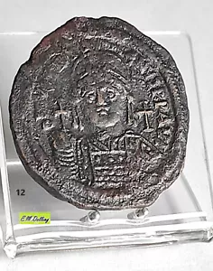 Justinianus I. 527-565 Constantinopel Brustbild von vorn mit Kreuz, Wertzahl M - Bild 1 von 4