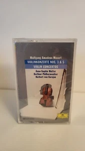 Anne-Sophie Mutter Cassette Mozart Violin Concertos Herbert Von Karajan New - Picture 1 of 3