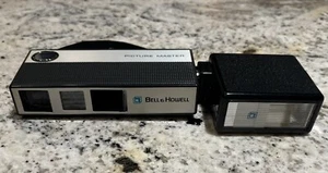 Cámara maestra de imágenes Bell & Howell de colección con estuche y flash luminaria sin probar como está - Imagen 1 de 13