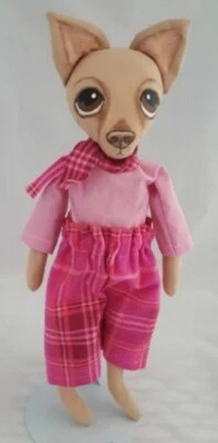 Muñeca de arte primitivo, personalizada, hecha a pedido muñeca de perro, muñeca de arte popular, arte para mascotas Foto 1 de 4