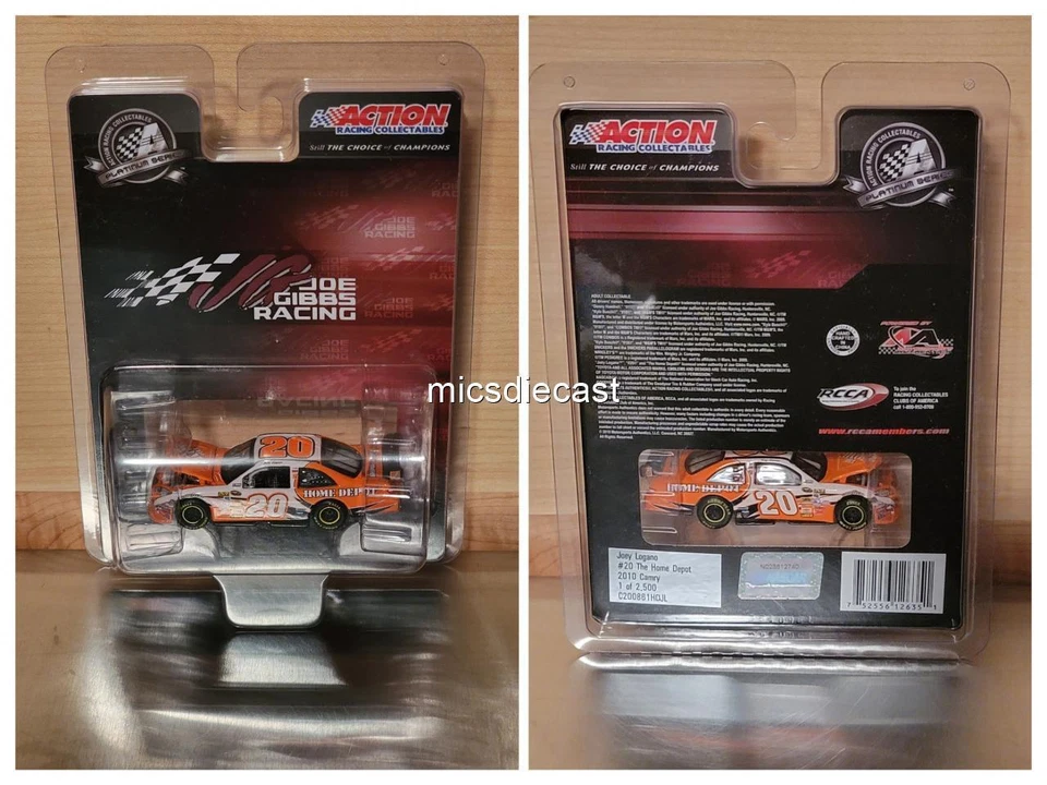 RARO HO 2010 Joey Logano #20 Home Depot Platinum Action Nascar 1:64 Gibbs Nuevo en Paquete Foto 1 de 3