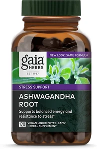 Ashwagandha Root Vegan Liquid Capsules - Stress Relief, Immune Support - 120 Ct - Picture 1 of 10