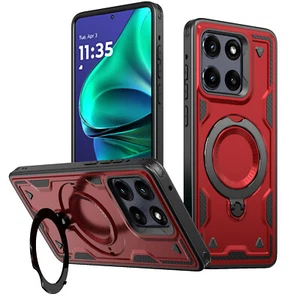 For Moto G Power/Stylus 5G/G 2025/Edge 2024 Ring Stand Heavy Duty Magnetic Case - Picture 1 of 53