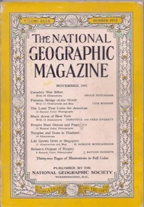 national geographic-NOV 1941-TEMPLES AND GUNS IN THAILAND. - Picture 1 of 2