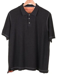 Robert Graham Charcoal Gray Cotton Stretch Mens Golf Polo Shirt XL - Picture 1 of 6