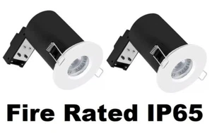 Strahler feste Einbaustrahler Deckeneinbaustrahler Brandschutz IP65 weiß - Bild 1 von 5