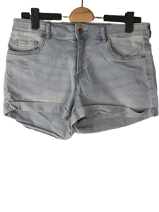 H&M Short Jeans Délavé Femme Bleu Fermeture Bouton Occasion Bonne Qualité T 38 - Bild 1 von 6