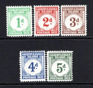 (816) Gilbert & Ellice Islands 1940 Postage Due Set to 5d. SGD1-D5 M/Mint - Picture 1 of 2