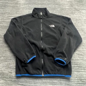 The North Face Jacket Size L 14-16 Youth Boys Kids Full Zip Black - Picture 1 of 9