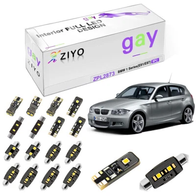8pcs Deluxe White LED Interior Light Kit For BMW 1Series E81 E87 2007-2011 Lamps - Изображение 1 из 4
