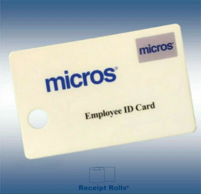 Package of 25 Genuine OEM Micros Oracle Magnetic Stripe Employee Swipe ID Cards