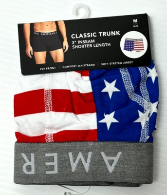 AMERICAN EAGLE OUTFITTERS Patriotic USA Underwear Medium American Eagle 4th of July Trunk 3" Inseam
