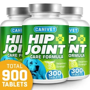 CANIVET Premium Hip and Joint Supplement for Dogs - 3 Tubs of 300 Tablets OFFER - Picture 1 of 9