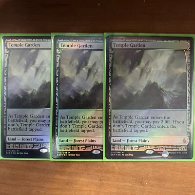 3 x Temple Garden - Foil - Near Mint+ - Mythic - MTG - EXP - Zendikar Expedition - Image 1 of 4