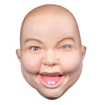 Ghoulish Productions Smiley Baby Latex Face Mask Horror Halloween Cosplay - Image 1 of 4
