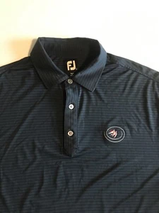 Footjoy Mens Blue Striped S/S Golf Polo Shirt Dove’s Size Large - Picture 1 of 10