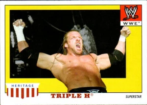 Tarjeta de lucha libre Topps Heritage IV WWE 2008 #52 triple H - Imagen 1 de 2