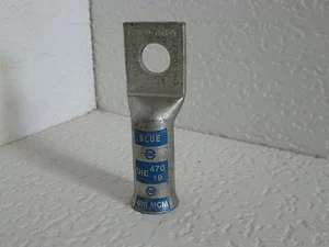 LOT OF 2 BURNDY COMPRESSION GRIMP LUG 400 MCM BLUE DIE 19470 - Picture 1 of 2