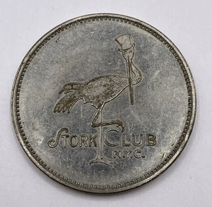 Vintage Stork Club New York City Nachtclub Regenscheck Medaille Münze - Bild 1 von 3