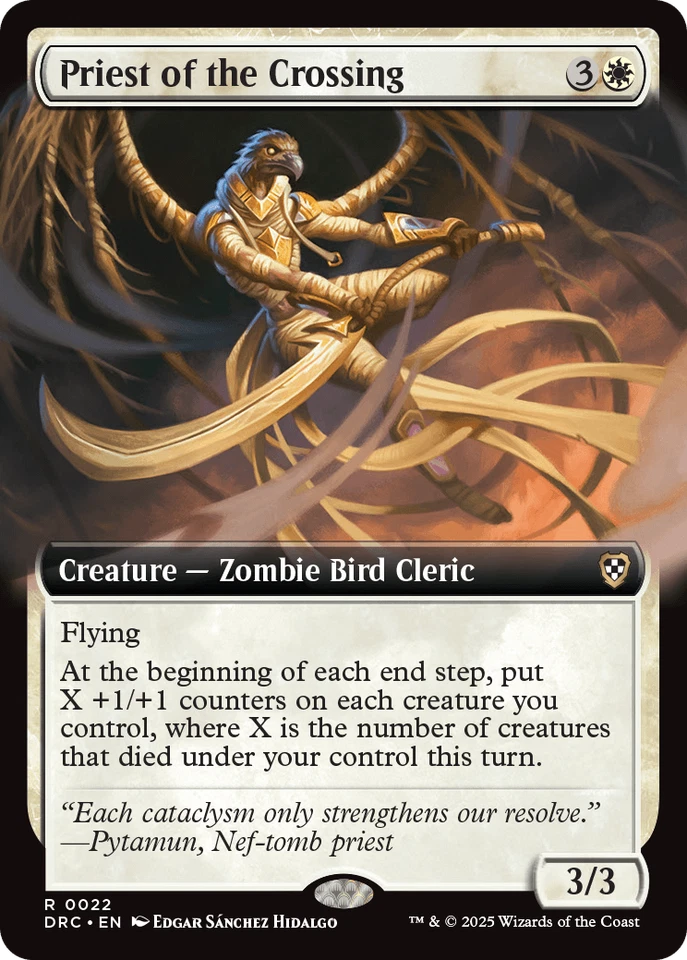 MTG Priest of the Crossing Extended Art English DRC - Image 1 of 1