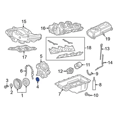 For Ford F-150 1987-2008 Ford F1SZ6701A Rear Engine Crankshaft Seal Foto 1 de 4