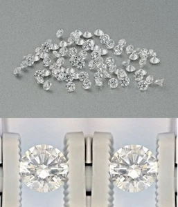 1.5mm HPHT Diamond For Gift EF-Color VS1 Clarity Round Cut 0.50ct/33 Pcs Lot - Picture 1 of 7