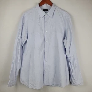 Theory Irving Hemd Herren XXL hellblau Seersucker Langarm Stretch Baumwolle - Bild 1 von 11