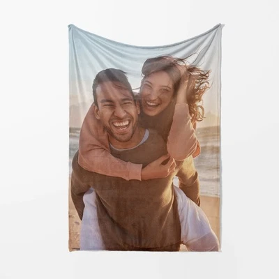 GIFTIMIZED Anniversary Blanket Personalised Photo Collage Gift Cute Romantic Couple Throw