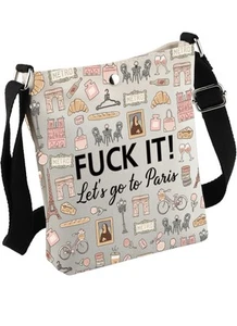 Mnigiu CROSS BODY Holiday BAG F*ck It Lets Go To Paris NEW (free delivery)π₯π₯ - Picture 1 of 6