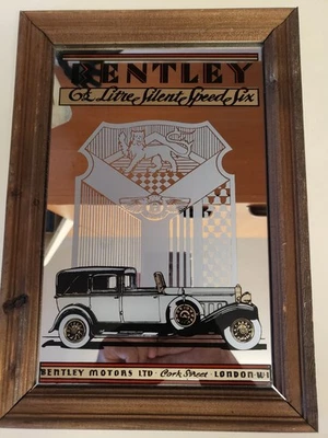 VINTAGE RARO BENTLEY MOTORS 6 1/2 LITROS SILENCIOSO VELOCIDADE SEIS ESPELHO CORTIÇA RUA  - Imagem 1 de 4