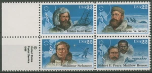 USA 1986 Nordpolarforscher 1835/38 ZD Rf II postfrisch - Bild 1 von 1