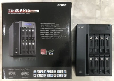 Boxed - TS-809 Pro Turbo NAS Server 8-Bay for HDD/SSD Includes 3 x 2TB HDD (6TB) - Image 1 of 4