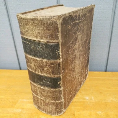 1860 WEBSTER’S Unabridged Dictionary New Pictorial Edition  Illustrations 1800s Foto 1 de 4
