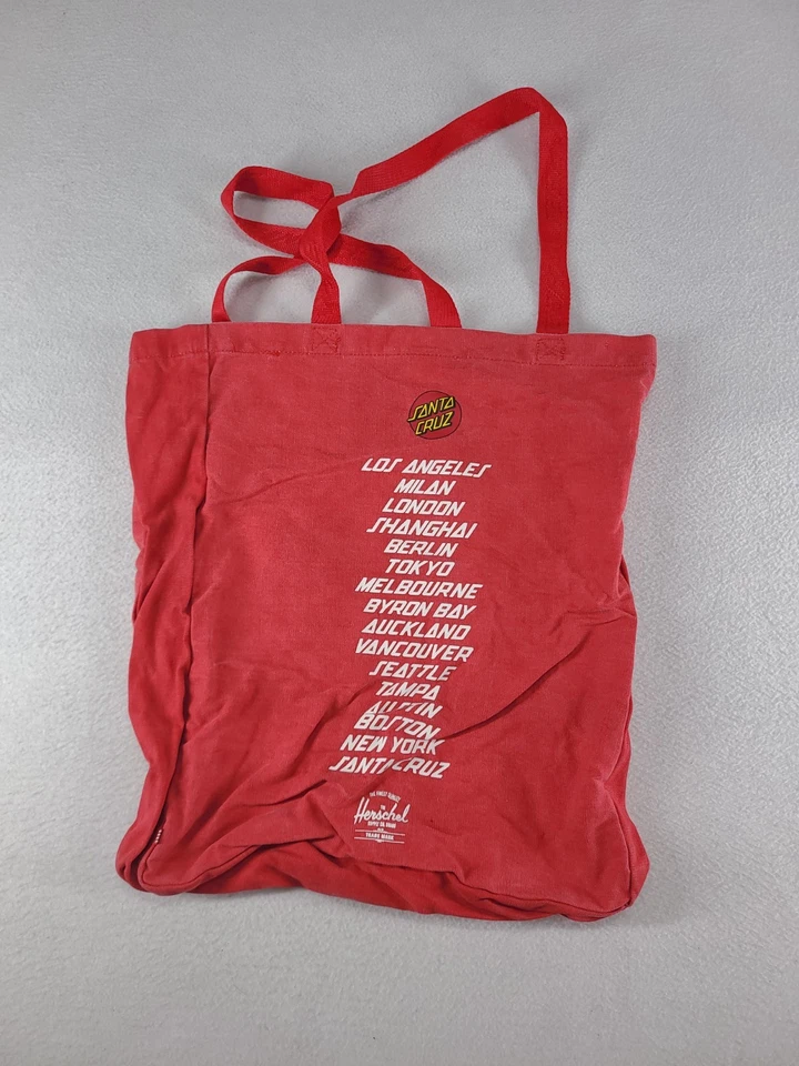 Herschel Santa Cruz Tote Bag Los Angeles Milan Casual Logo Cotton - image 1 of 4