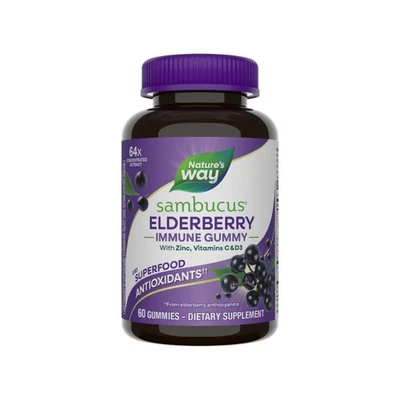 Gominolas de apoyo inmunológico Nature’s Way Sambucus Elderberry para niños y adultos* Foto 1 de 4