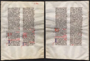 Missal Missale Manuscript Manuscrit Handwriting Parchment Vellum 1450 - Clviii - Picture 1 of 1