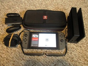 Nintendo Switch System 32GB Console w/Gray Joy-Cons +Charger + Dock & Extras