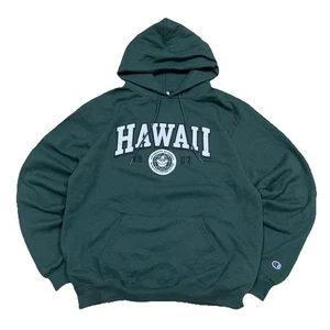 Sudadera con capucha para hombre University of Hawaii grande verde UH Warriors 808 Champion - Imagen 1 de 6