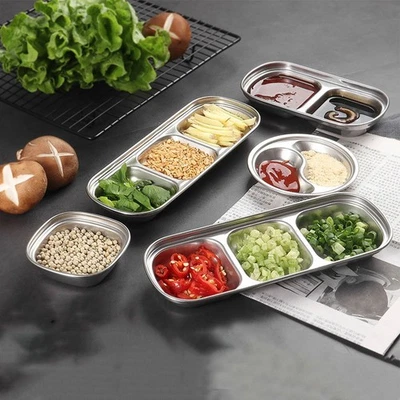 Spice Dipping Tray with Round Compartments Perfect for Snacks and Appetizers - Image 1 of 4