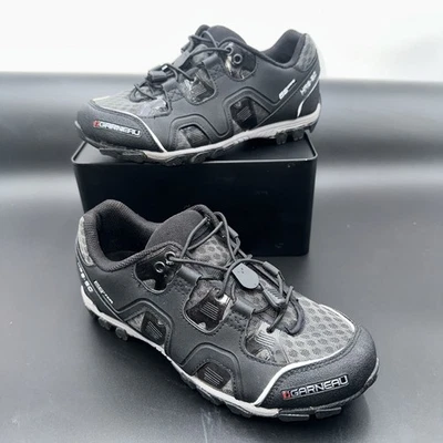 LGS LOUIS GARNEAU HRS-80 WOMEN SIZE 7.5 MOUNTAIN CYCLING SHOES Black Grey - Image 1 of 4