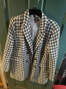 Vince Camuto Double Breasted Tweed Jacket White&black - Bild 1 von 5