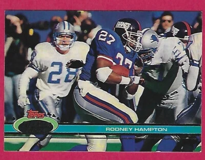1991 Topps Stadium Club Rodney Hampton # 58 New York Giants - Image 1 of 2