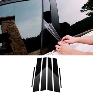 6x Gloss Black Pillar Posts Car Door Trim Cover Fit For Toyota Fortuner 2016-24 - Picture 1 of 12