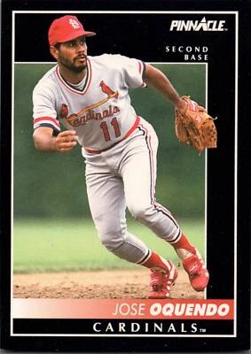 1992 Pinnacle # 239  Jose Oquendo St. Louis Cardinals - Image 1 of 2