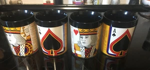 Thermo-serv Bridge Card Cups Vanga 2 Assi,2 Re di Cuori Plastica 1976 Vintage - Foto 1 di 7