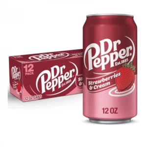 Dr Pepper  Strawberry and Cream - 12 Pack  USA IMPORTED - Picture 1 of 1