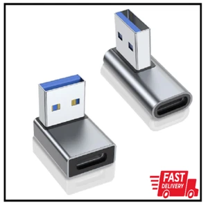 Right Angle USB a 3.0 Male to USB C Female Adapter 90 Degree USB A3.0 to USB C - Picture 1 of 3